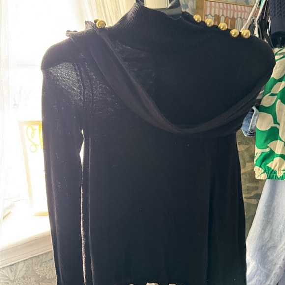 INC International Concepts Sweaters - NWT INC International Concepts Black Sweater with Gold Buttons